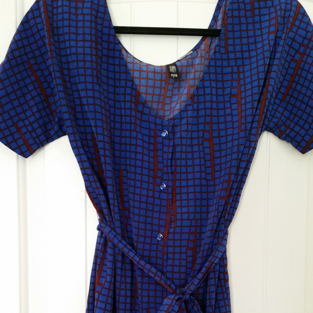 Tie waist shirt dress